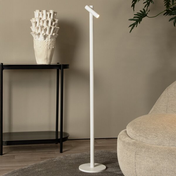 Lucide Antrim Lampadar LED LED, alb, 1 bec, IP54, dimabil, reglabil, Alb, Camera de zi / sufragerie, Aluminiu, Modern