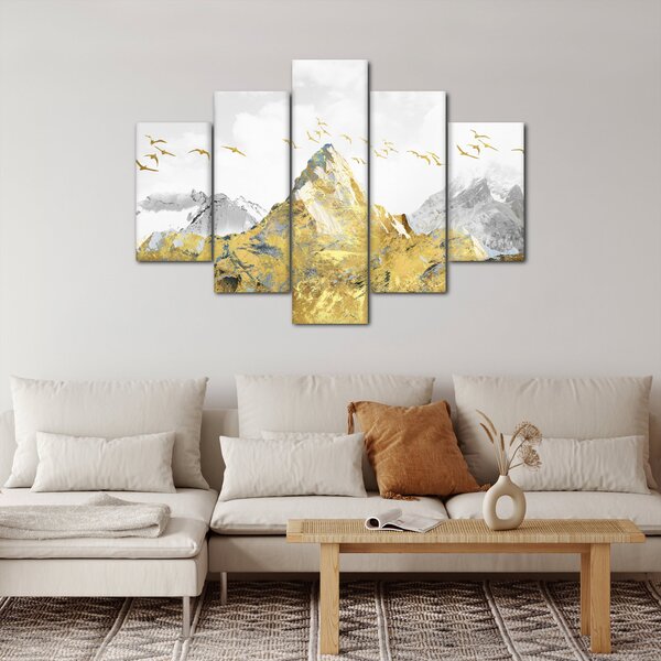 Tablou - Munte auriu (150x105 cm)