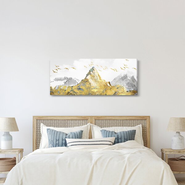 Tablou - Munte auriu (120x50 cm)