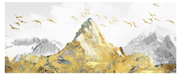 Tablou - Munte auriu (120x50 cm)
