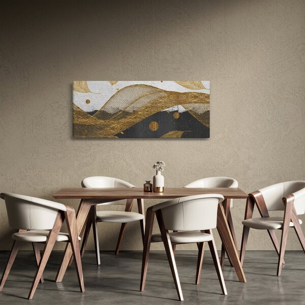 Tablou - Pene aurii (120x50 cm)