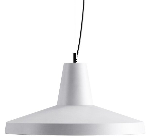 Karman Lampă suspendată Gangster, alb, Ø 50 cm, ceramică, E27, reglabil, Alb, Camera de zi / sufragerie, Ceramică, Design