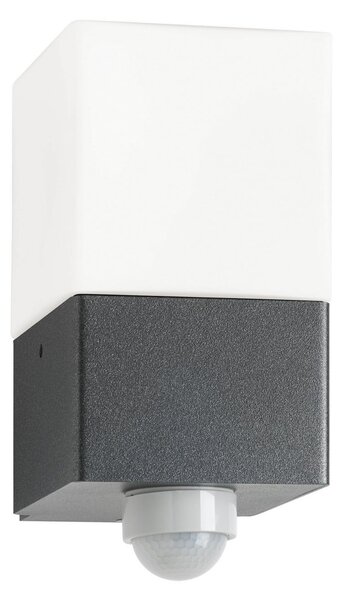 LCD Aplică de exterior Linus, grafit, senzor, oțel inoxidabil, sticlă, E27, Negru, Oțel inoxidabil, Modern