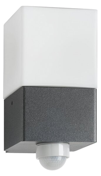 LCD Aplică de exterior Linus, grafit, senzor, oțel inoxidabil, sticlă, E27, Negru, Oțel inoxidabil, Modern