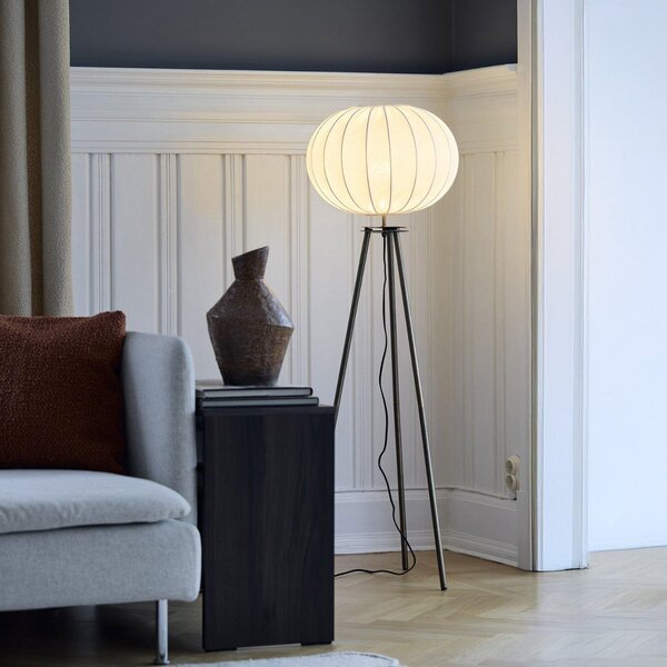 PR Home Lampă de podea Base, bronz, înălțime 125 cm, material textil, Bronz / Alamă Veche, Camera de zi / sufragerie, Metal, Umbrelă în picioare