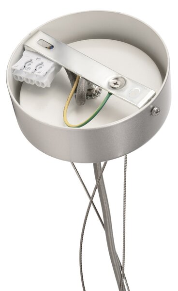 Deko-Light Menkar Lampă suspendată LED, argintie, Ø 60 cm, CCT, sus/jos, reglabil, Metalic, Aluminiu, Modern