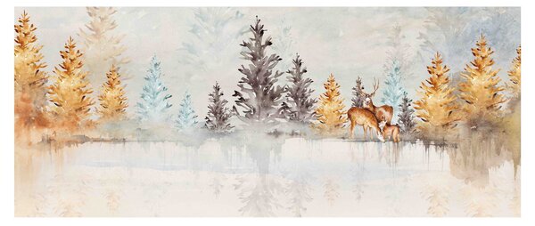 Tablou - Pădure în acuarelă (120x50 cm)