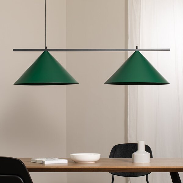 Eko-Light Lampă suspendată Capital, verde, 2 becuri, Ø 46 cm, GX53, reglabil, Verde, Camera de zi / sufragerie, Metal, Modern