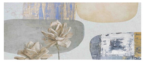 Tablou - Pictură flori și texturi (120x50 cm)