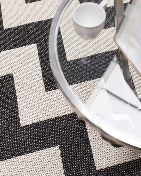 Covor Modern Chevron black/beige 160x230cm