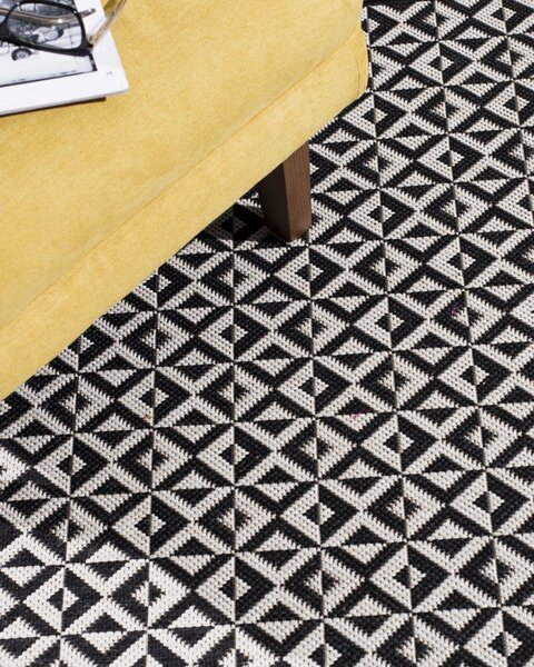 Covor Modern Geometric black/beige 120x170cm