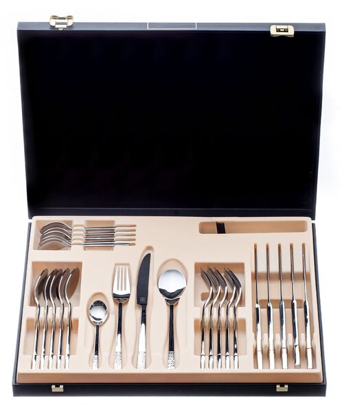 Set de tacâmuri Fiori Platinum pentru 6 persoane, 24 piese