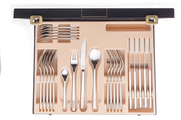 Set de tacâmuri Fiori Platinum pentru 6 persoane, 24 piese