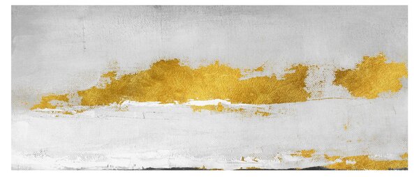 Tablou - Mișcări aurii și gri (120x50 cm)