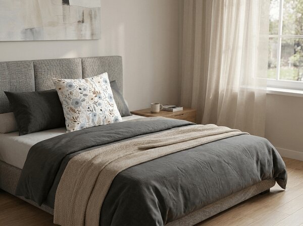 Fata de perna din polibumbac AZUREA 45x45 cm, modelat