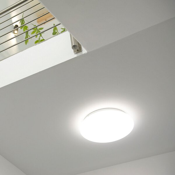 DOTLUX plafonieră LED LUNA, alb, Ø 33 cm, PMMA, CCT IP44, Alb, Baie, Plastic, Modern