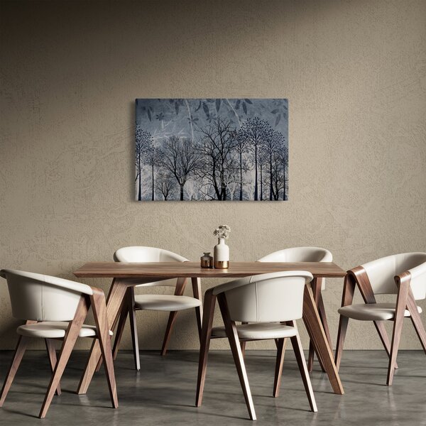 Tablou - Siluetă copac și frunze (90x60 cm)