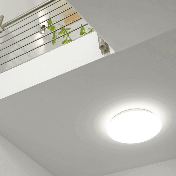 DOTLUX plafonieră LED LUNA, alb, Ø 49 cm, 33 W, CCT IP44, Alb, Baie, Plastic, Modern