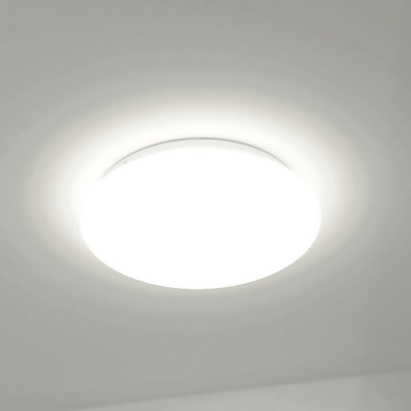 DOTLUX plafonieră LED LUNA, alb, Ø 49 cm, 33 W, CCT IP44, Alb, Baie, Plastic, Modern