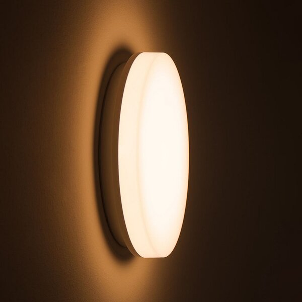 DOTLUX plafonieră LED SURFACE, Ø 25 cm, alb, PC, CCT, IP54, Alb, Baie, Plastic