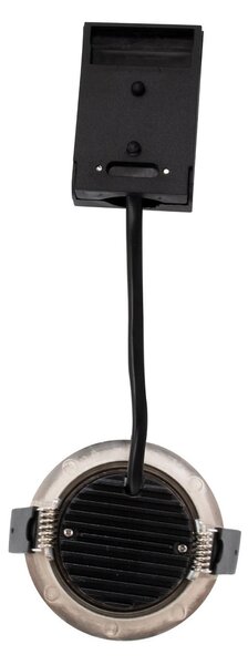 DOTLUX LED-Lampă de tavan încastrată CIRCLEminidim oțel inoxidabil Ø 8,5cm, reglabil, Metalic, Baie, Aluminiu, Modern, Plafon încastrat