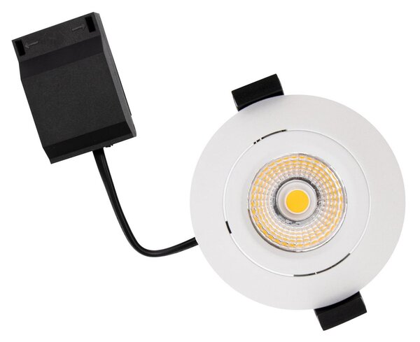 DOTLUX LED plafonieră încastrată CIRCLEminidim alb Ø 8,5 cm aluminiu, reglabil, Alb, Baie, Aluminiu, Modern, Plafon încastrat