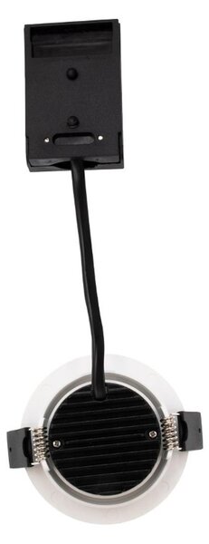 DOTLUX LED plafonieră încastrată CIRCLEminidim alb Ø 8,5 cm aluminiu, reglabil, Alb, Baie, Aluminiu, Modern, Plafon încastrat
