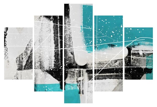 Tablou - Abstract turcoaz (150x105 cm)