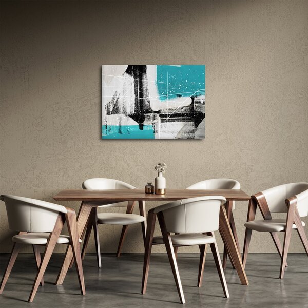 Tablou - Abstract turcoaz (70x50 cm)