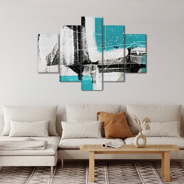 Tablou - Abstract turcoaz (150x105 cm)
