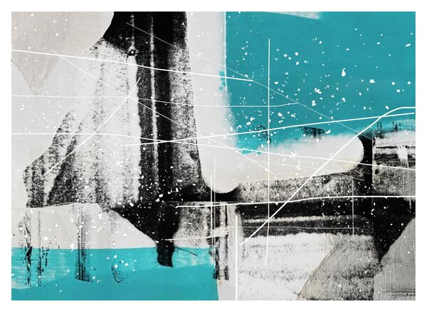Tablou - Abstract turcoaz (70x50 cm)