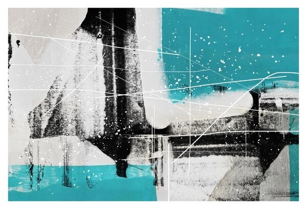 Tablou - Abstract turcoaz (90x60 cm)