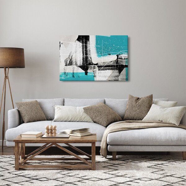 Tablou - Abstract turcoaz (90x60 cm)