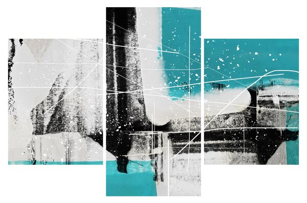 Tablou - Abstract turcoaz (90x60 cm)