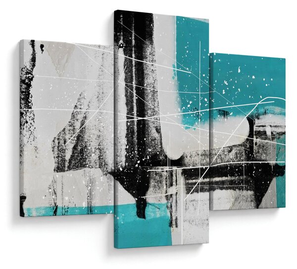 Tablou - Abstract turcoaz (90x60 cm)