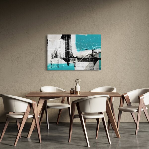 Tablou - Abstract turcoaz (90x60 cm)