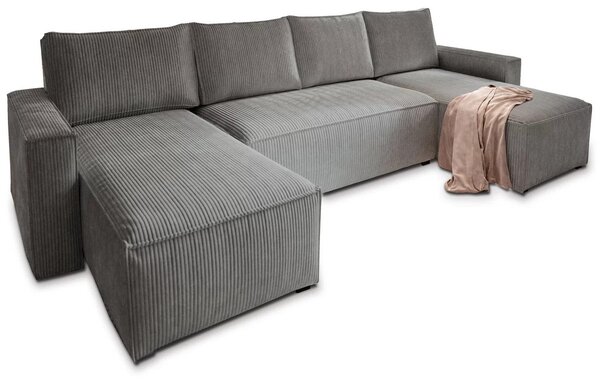 Coltar in forma de U SMART COSARO 295x140 cm, gri