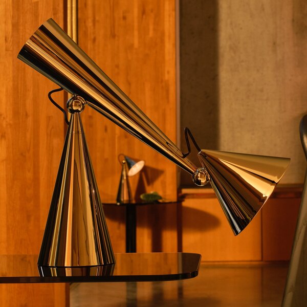 Tom Dixon Lampă de masă LED Pose Task Light, auriu, 41 cm, reglabil, Auriu / Alamă, Camera de zi / sufragerie, Plastic, Design
