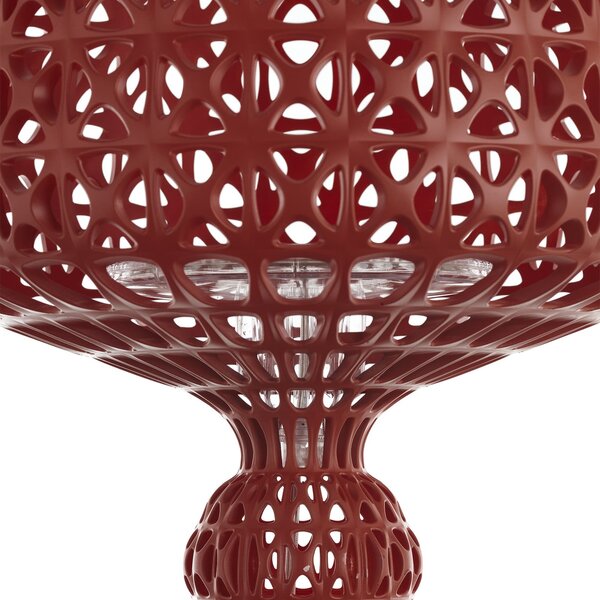 Kartell Lampă de masă LED Mini Kabuki, roșu închis, înălțime 70 cm, reglabil, Roșu, Camera de zi / sufragerie, Plastic, Design