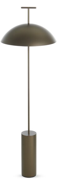 Kartell Lampadar LED Geen-A, bronz, înălțime 132 cm, oțel, reglabil, Bronz / Alamă Veche, Camera de zi / sufragerie, Metal, Design, Lumină de lectură