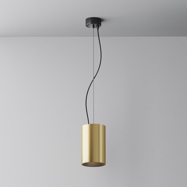 Maytoni lampă suspendată LED Efir, aur mat, Ø 10.5cm, 33W, 38°, Auriu / Alamă, Camera de zi / sufragerie, Aluminiu, Modern