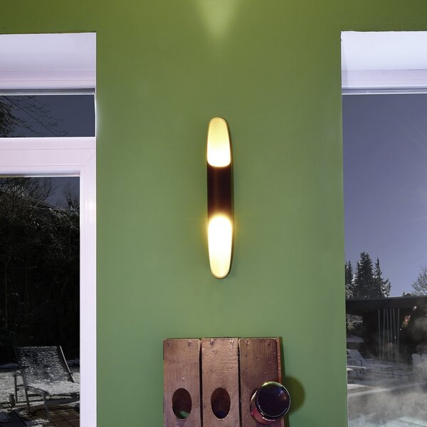Deko-Light Apodis Aplică de perete cu LED, negru/auriu, înălțime 50 cm, metal dimabil, reglabil, Negru, Camera de zi / sufragerie, Metal, Modern