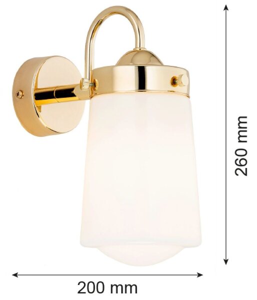 Argon Pasadena lampă de perete 1x15 W alb-alamă 4717