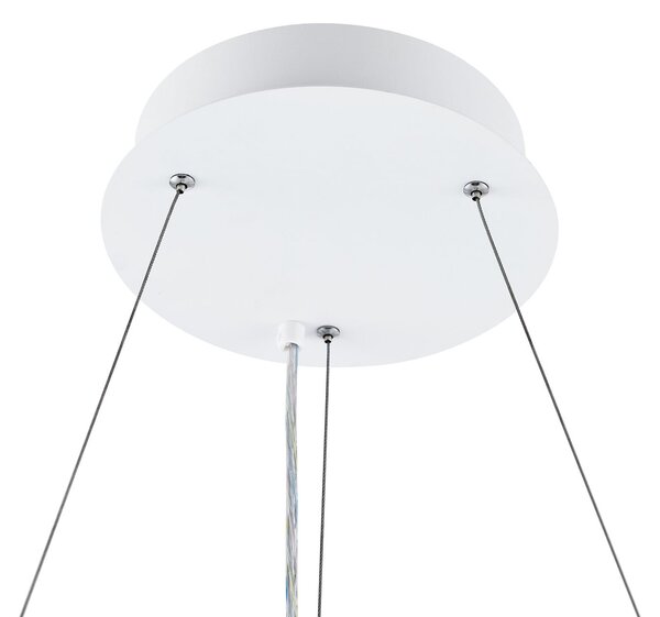 Deko-Light Lampă suspendată LED PANEL, alb, Ø 63 cm, metal, CCT, dimabil, 50 W, reglabil, Alb, Studiu / Birou, Aluminiu, Modern