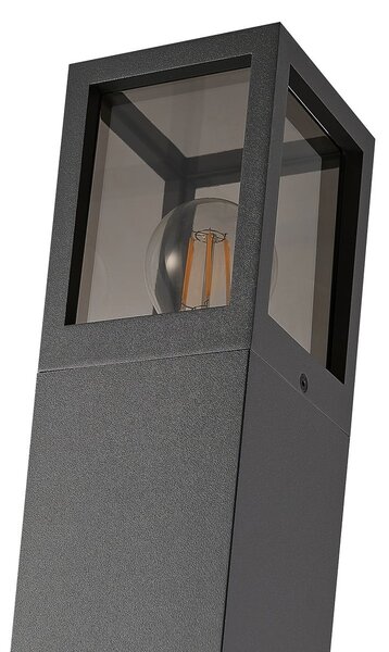 Deko-Light Bornă luminoasă Facado II, înălțime 65 cm, gri/moke, 11 x cm IP65, reglabil, Gri, Aluminiu, Modern