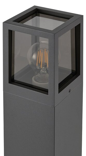 Deko-Light Bornă luminoasă Facado II, înălțime 65 cm, gri/moke, 11 x cm IP65, reglabil, Gri, Aluminiu, Modern