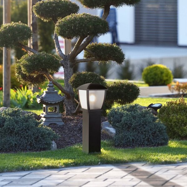 Searchlight Lampă stâlpișor Seattle, IP44, negru, înălțime 73 cm, metal, reglabil, Negru, Aluminiu