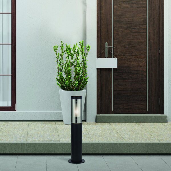 Searchlight Lampă cu soclu Batton, IP44, negru, înălțime 45 cm, metal, reglabil, Negru, Aluminiu, Modern