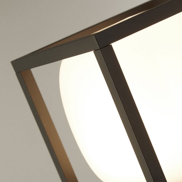 Searchlight Bornă luminoasă LED Athens, IP54, negru, înălțime 65 cm, metal, Negru, Aluminiu, Modern