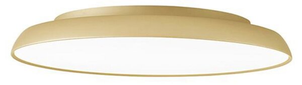 Viokef Plafonieră LED Art, Ø 30 cm, crem-auriu, metal, Auriu / Alamă, Camera de zi / sufragerie, Modern